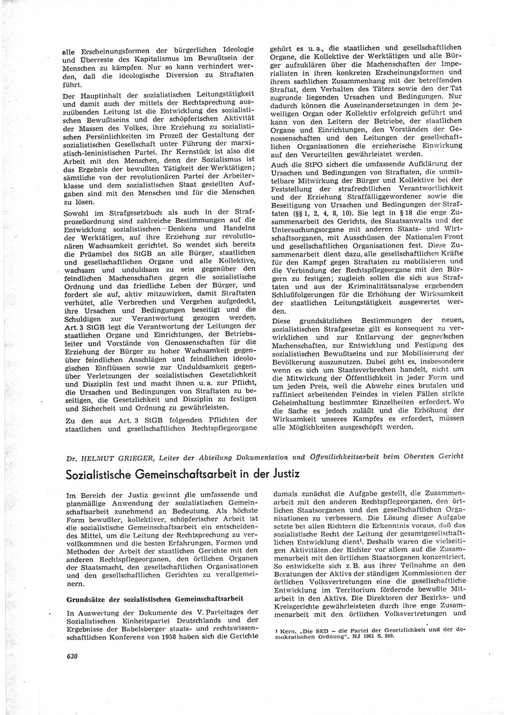 Neue Justiz (NJ), Zeitschrift für Recht und Rechtswissenschaft [Deutsche Demokratische Republik (DDR)], 23. Jahrgang 1969, Seite 630 (NJ DDR 1969, S. 630)