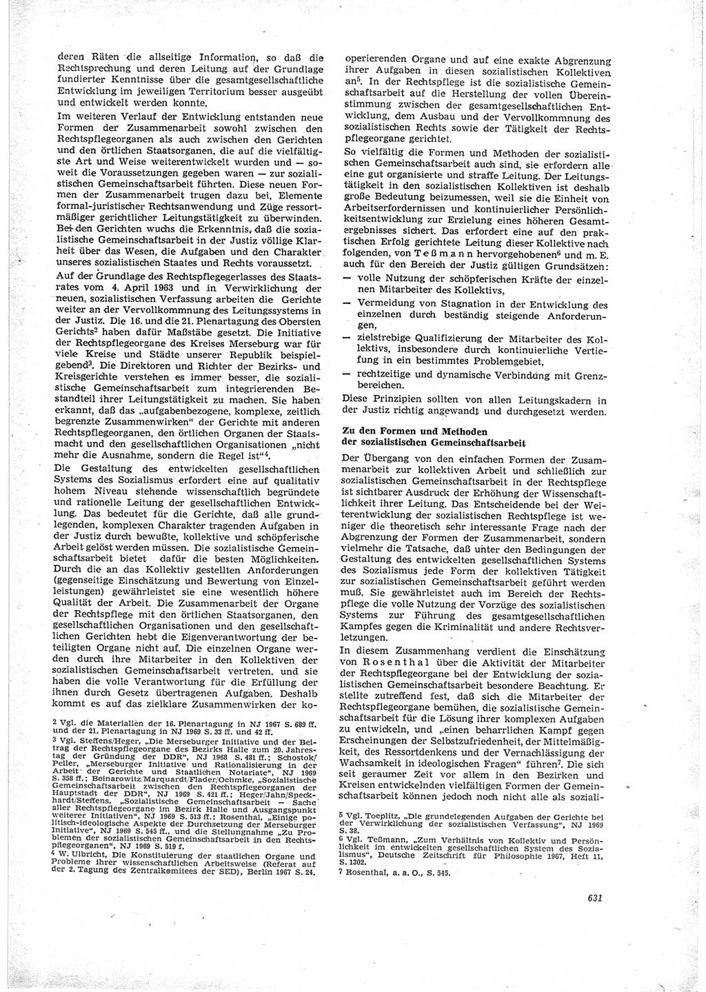Neue Justiz (NJ), Zeitschrift für Recht und Rechtswissenschaft [Deutsche Demokratische Republik (DDR)], 23. Jahrgang 1969, Seite 631 (NJ DDR 1969, S. 631)