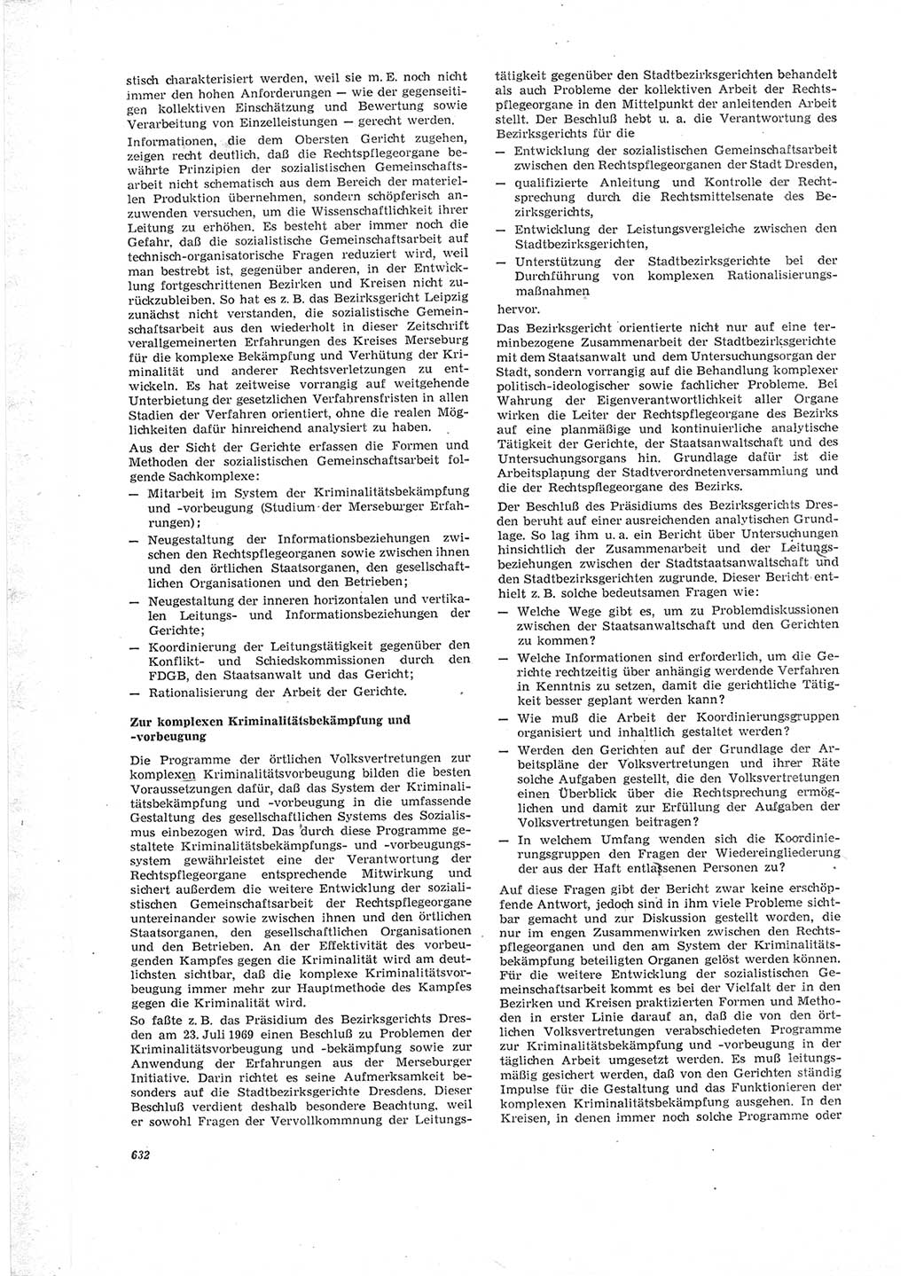 Neue Justiz (NJ), Zeitschrift für Recht und Rechtswissenschaft [Deutsche Demokratische Republik (DDR)], 23. Jahrgang 1969, Seite 632 (NJ DDR 1969, S. 632)