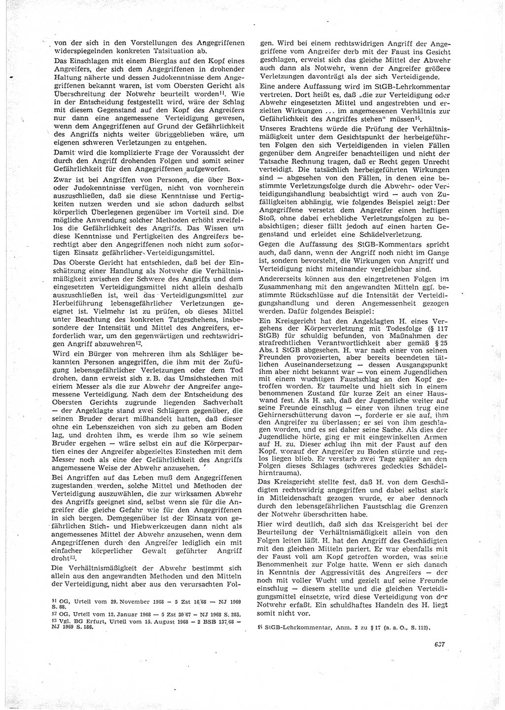 Neue Justiz (NJ), Zeitschrift für Recht und Rechtswissenschaft [Deutsche Demokratische Republik (DDR)], 23. Jahrgang 1969, Seite 637 (NJ DDR 1969, S. 637)