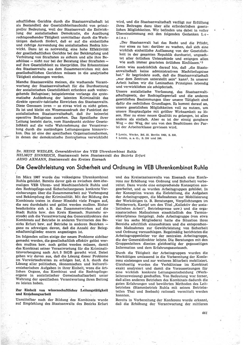 Neue Justiz (NJ), Zeitschrift für Recht und Rechtswissenschaft [Deutsche Demokratische Republik (DDR)], 23. Jahrgang 1969, Seite 661 (NJ DDR 1969, S. 661)