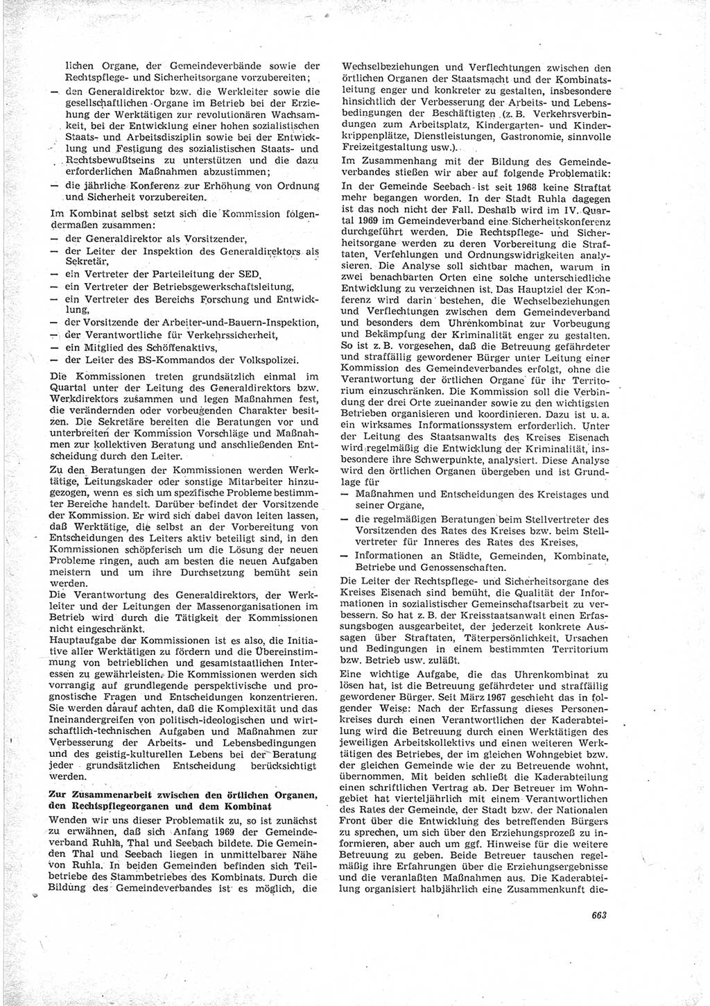 Neue Justiz (NJ), Zeitschrift für Recht und Rechtswissenschaft [Deutsche Demokratische Republik (DDR)], 23. Jahrgang 1969, Seite 663 (NJ DDR 1969, S. 663)
