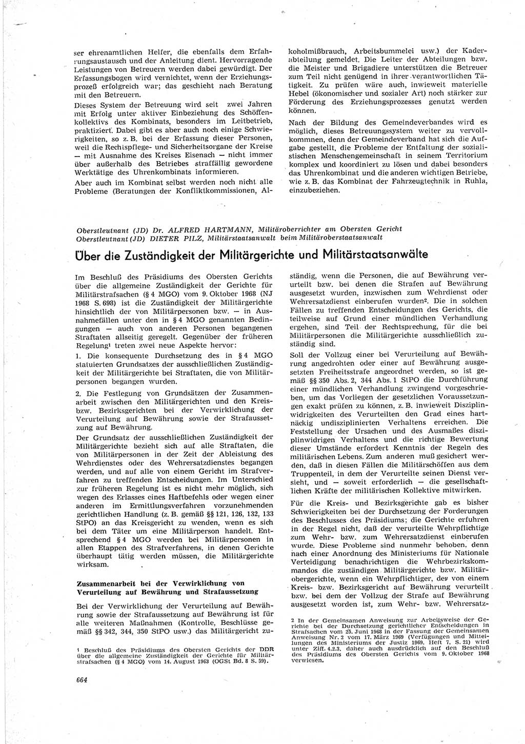 Neue Justiz (NJ), Zeitschrift für Recht und Rechtswissenschaft [Deutsche Demokratische Republik (DDR)], 23. Jahrgang 1969, Seite 664 (NJ DDR 1969, S. 664)