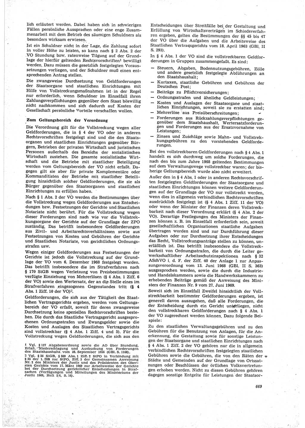 Neue Justiz (NJ), Zeitschrift für Recht und Rechtswissenschaft [Deutsche Demokratische Republik (DDR)], 23. Jahrgang 1969, Seite 669 (NJ DDR 1969, S. 669)
