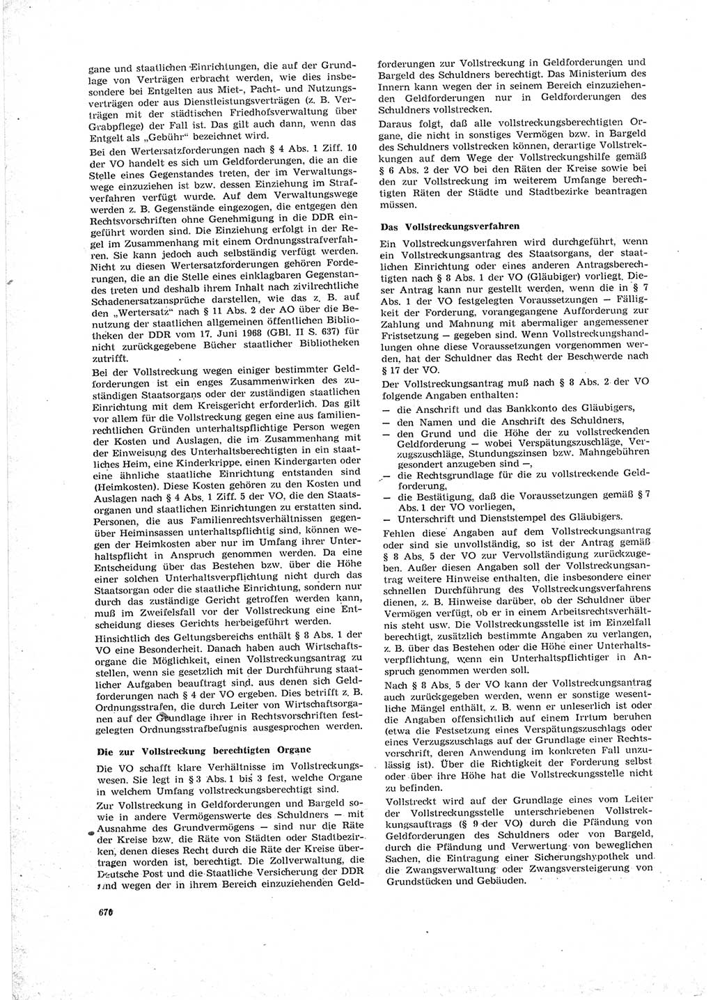 Neue Justiz (NJ), Zeitschrift für Recht und Rechtswissenschaft [Deutsche Demokratische Republik (DDR)], 23. Jahrgang 1969, Seite 670 (NJ DDR 1969, S. 670)