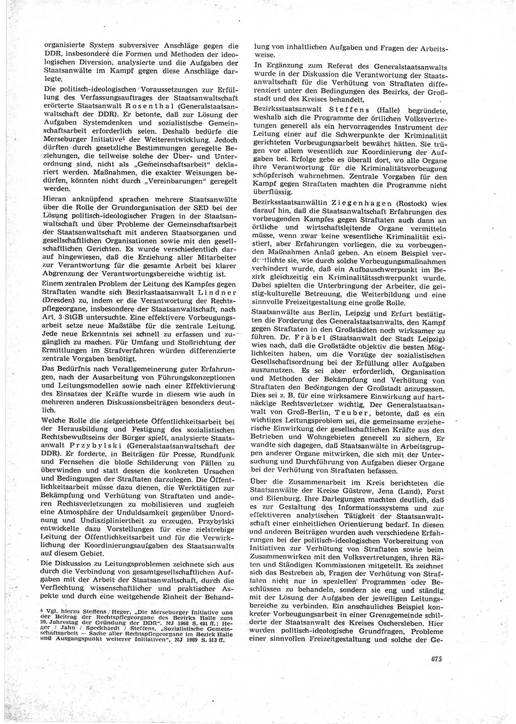 Neue Justiz (NJ), Zeitschrift für Recht und Rechtswissenschaft [Deutsche Demokratische Republik (DDR)], 23. Jahrgang 1969, Seite 675 (NJ DDR 1969, S. 675)