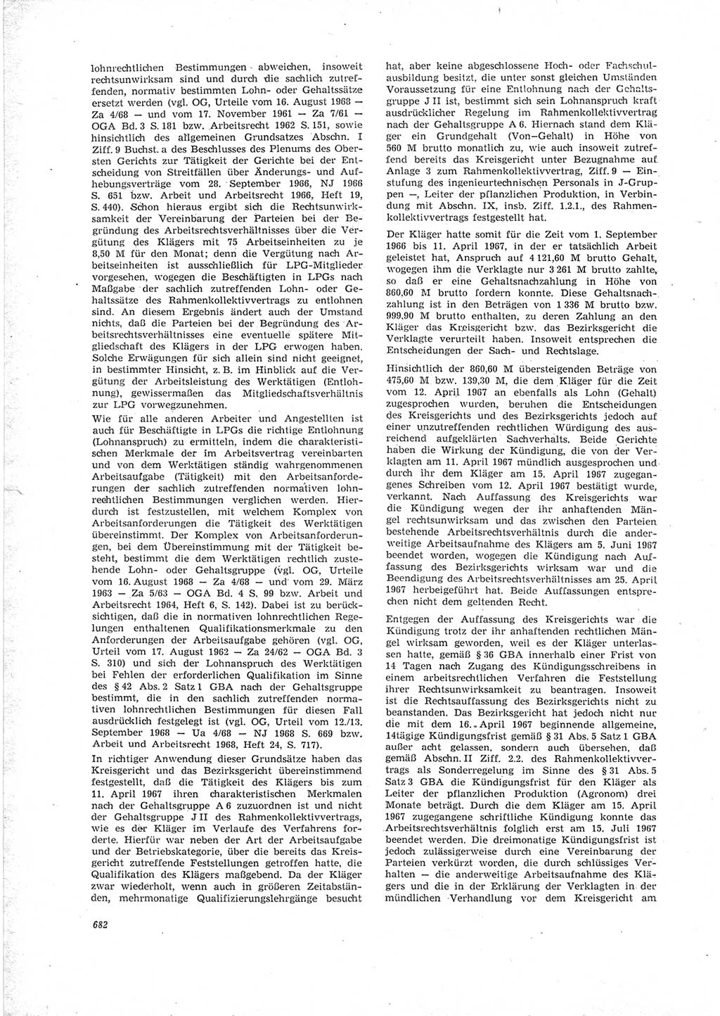Neue Justiz (NJ), Zeitschrift für Recht und Rechtswissenschaft [Deutsche Demokratische Republik (DDR)], 23. Jahrgang 1969, Seite 682 (NJ DDR 1969, S. 682)