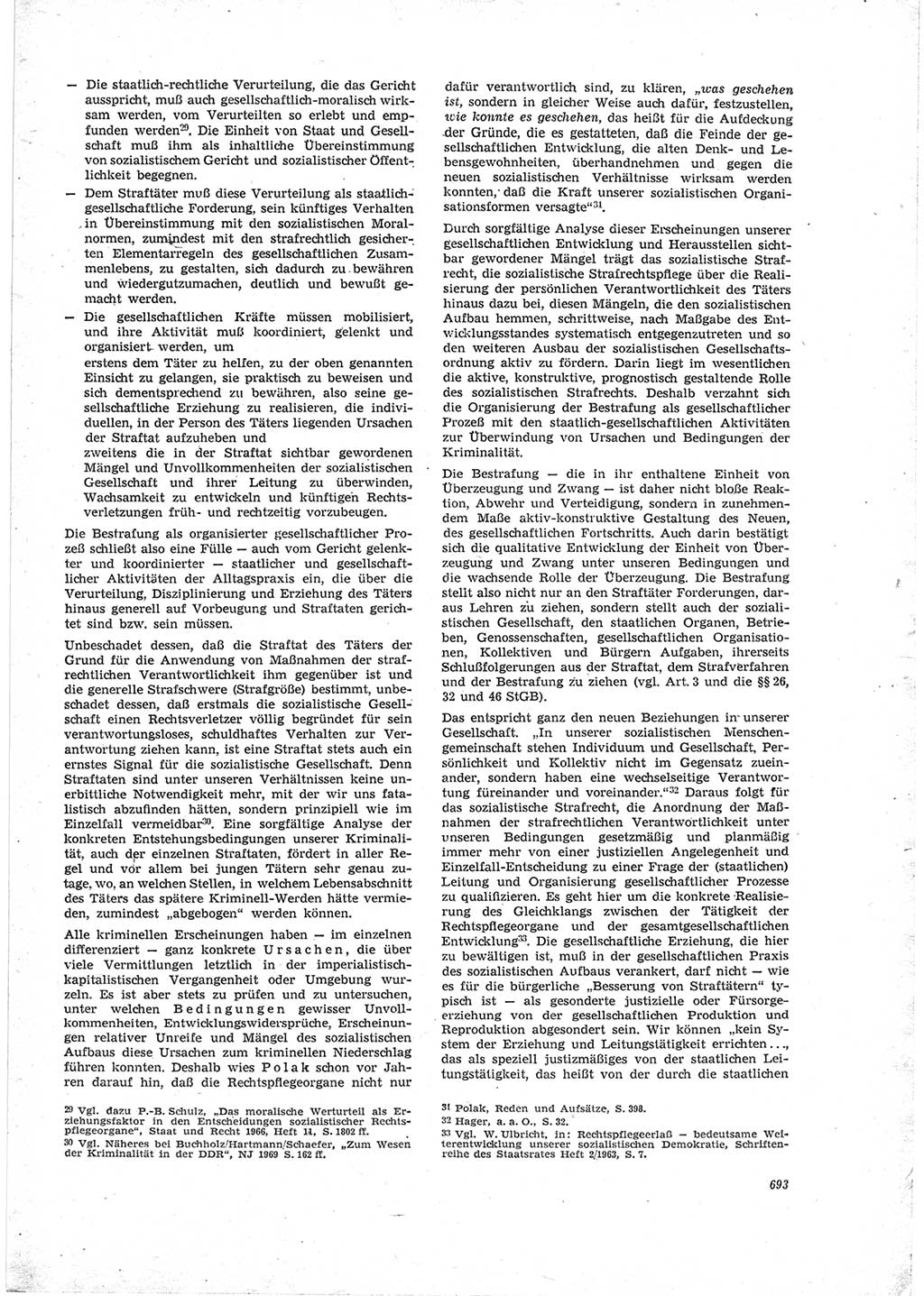 Neue Justiz (NJ), Zeitschrift für Recht und Rechtswissenschaft [Deutsche Demokratische Republik (DDR)], 23. Jahrgang 1969, Seite 693 (NJ DDR 1969, S. 693)