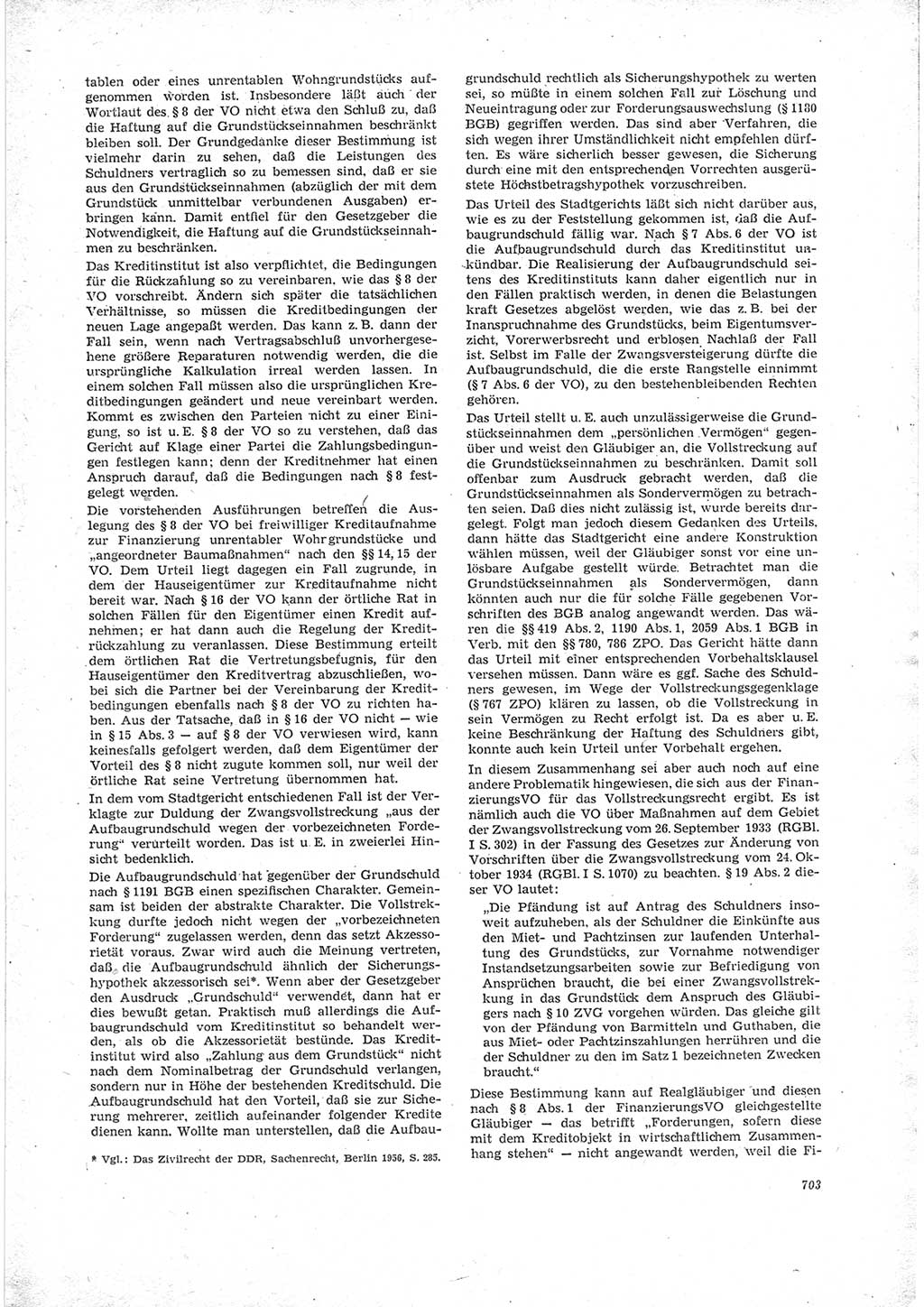 Neue Justiz (NJ), Zeitschrift für Recht und Rechtswissenschaft [Deutsche Demokratische Republik (DDR)], 23. Jahrgang 1969, Seite 703 (NJ DDR 1969, S. 703)