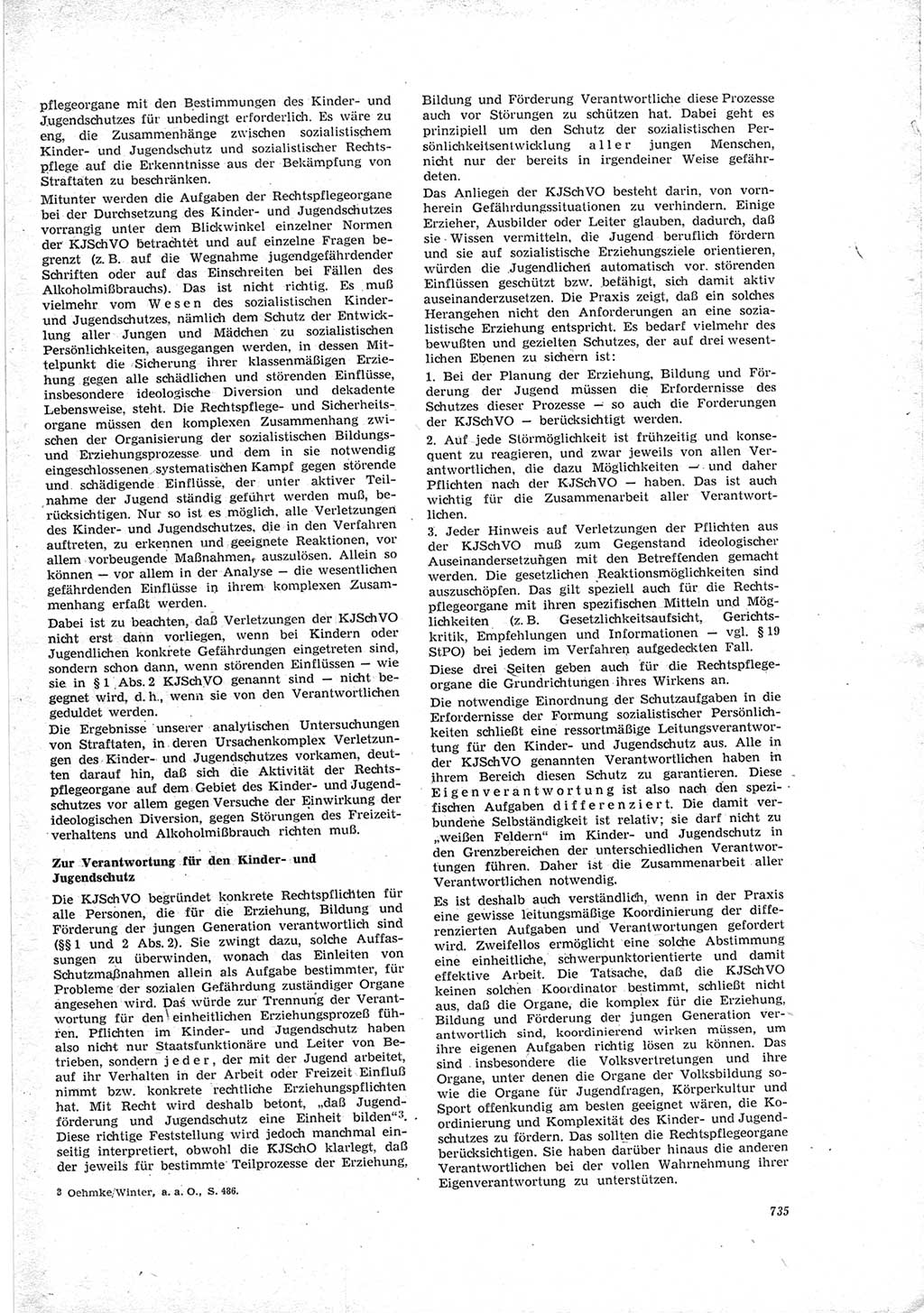 Neue Justiz (NJ), Zeitschrift für Recht und Rechtswissenschaft [Deutsche Demokratische Republik (DDR)], 23. Jahrgang 1969, Seite 735 (NJ DDR 1969, S. 735)