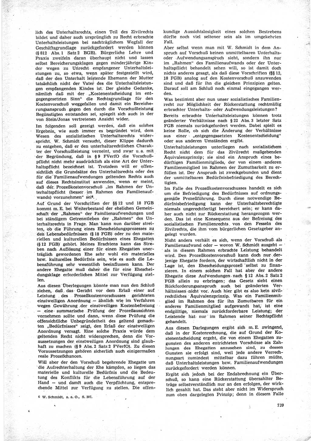 Neue Justiz (NJ), Zeitschrift für Recht und Rechtswissenschaft [Deutsche Demokratische Republik (DDR)], 23. Jahrgang 1969, Seite 739 (NJ DDR 1969, S. 739)