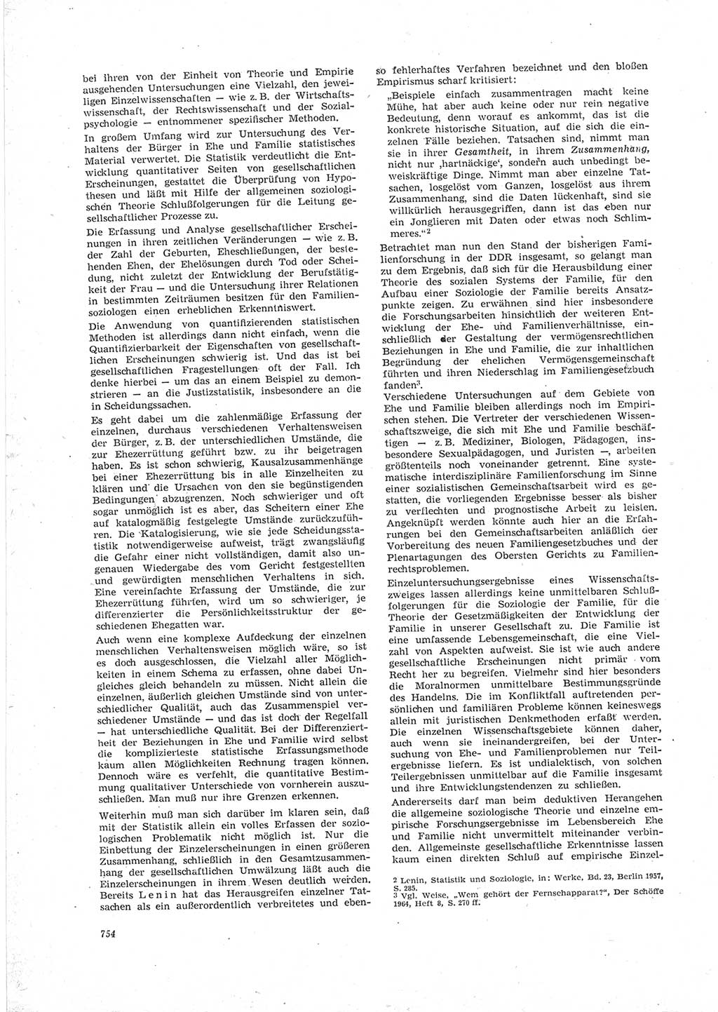 Neue Justiz (NJ), Zeitschrift für Recht und Rechtswissenschaft [Deutsche Demokratische Republik (DDR)], 23. Jahrgang 1969, Seite 754 (NJ DDR 1969, S. 754)