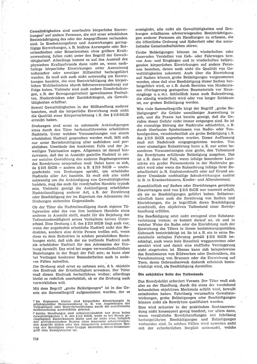 Neue Justiz (NJ), Zeitschrift für Recht und Rechtswissenschaft [Deutsche Demokratische Republik (DDR)], 23. Jahrgang 1969, Seite 758 (NJ DDR 1969, S. 758)