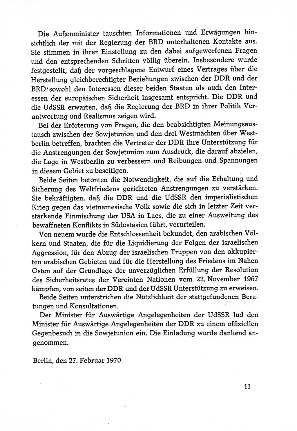 Dokumente der Sozialistischen Einheitspartei Deutschlands (SED) [Deutsche Demokratische Republik (DDR)] 1970-1971, Seite 11 (Dok. SED DDR 1970-1971, S. 11)