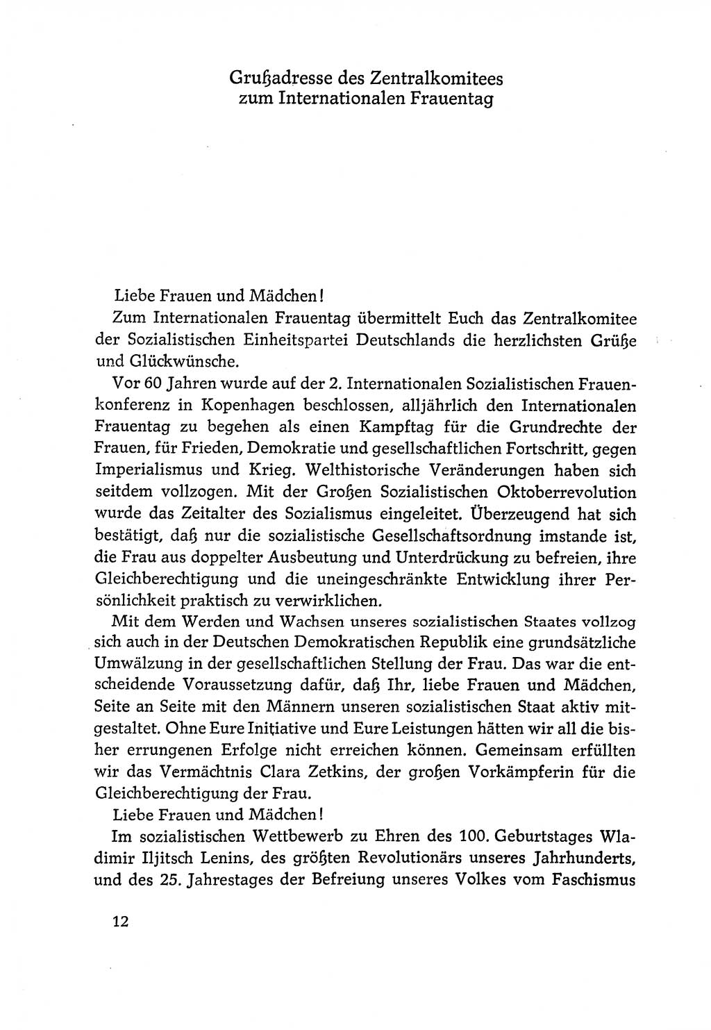 Dokumente der Sozialistischen Einheitspartei Deutschlands (SED) [Deutsche Demokratische Republik (DDR)] 1970-1971, Seite 12 (Dok. SED DDR 1970-1971, S. 12)