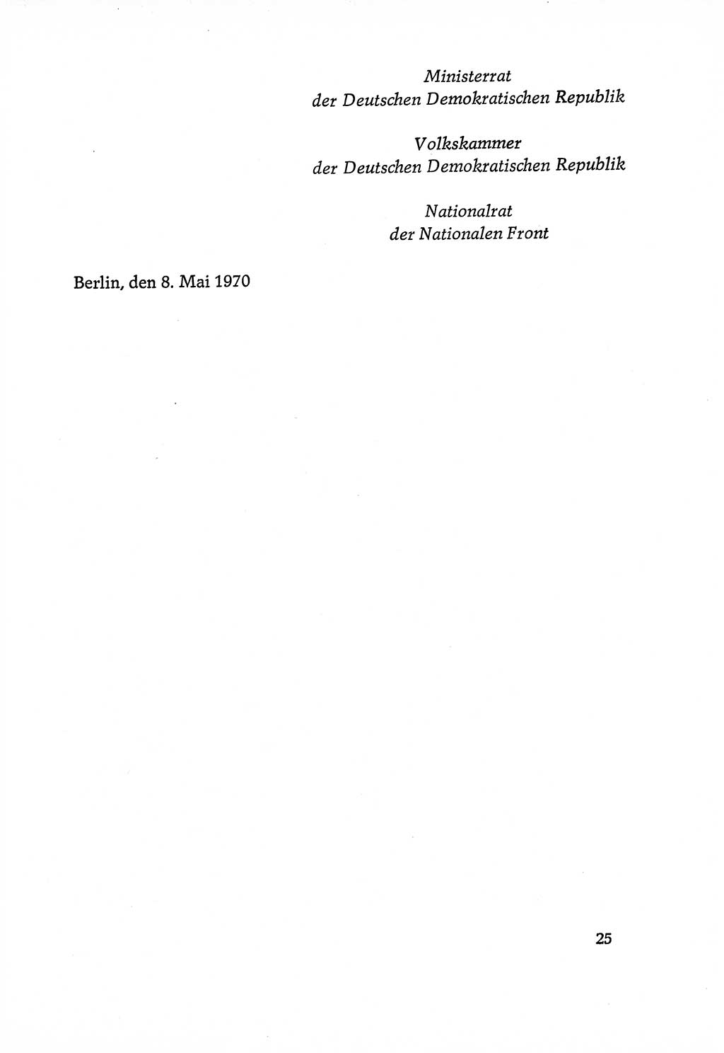 Dokumente der Sozialistischen Einheitspartei Deutschlands (SED) [Deutsche Demokratische Republik (DDR)] 1970-1971, Seite 25 (Dok. SED DDR 1970-1971, S. 25)
