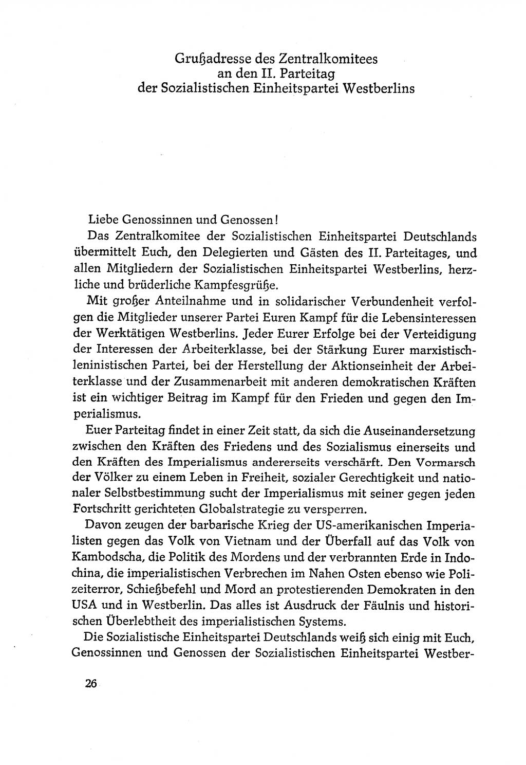Dokumente der Sozialistischen Einheitspartei Deutschlands (SED) [Deutsche Demokratische Republik (DDR)] 1970-1971, Seite 26 (Dok. SED DDR 1970-1971, S. 26)