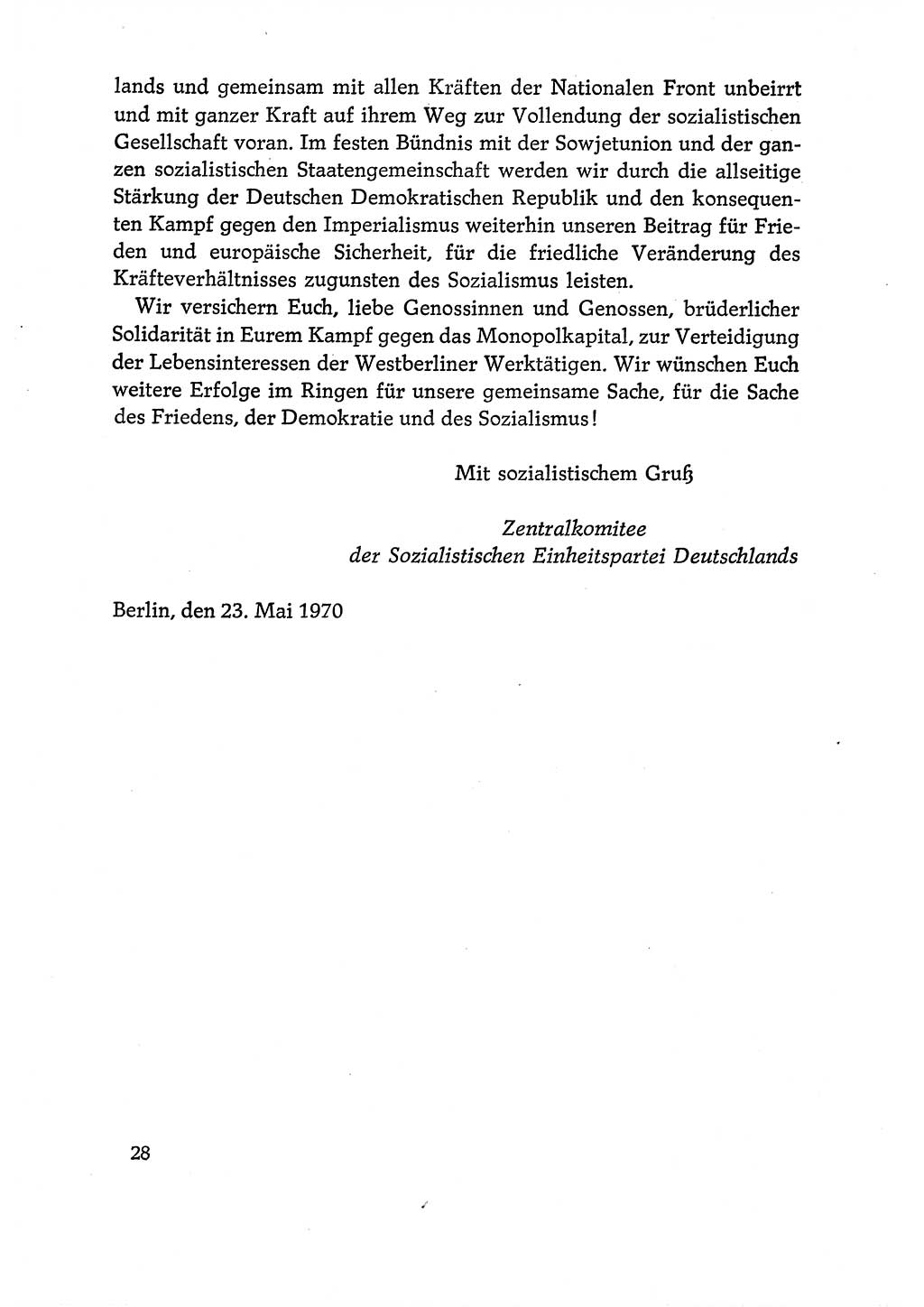 Dokumente der Sozialistischen Einheitspartei Deutschlands (SED) [Deutsche Demokratische Republik (DDR)] 1970-1971, Seite 28 (Dok. SED DDR 1970-1971, S. 28)