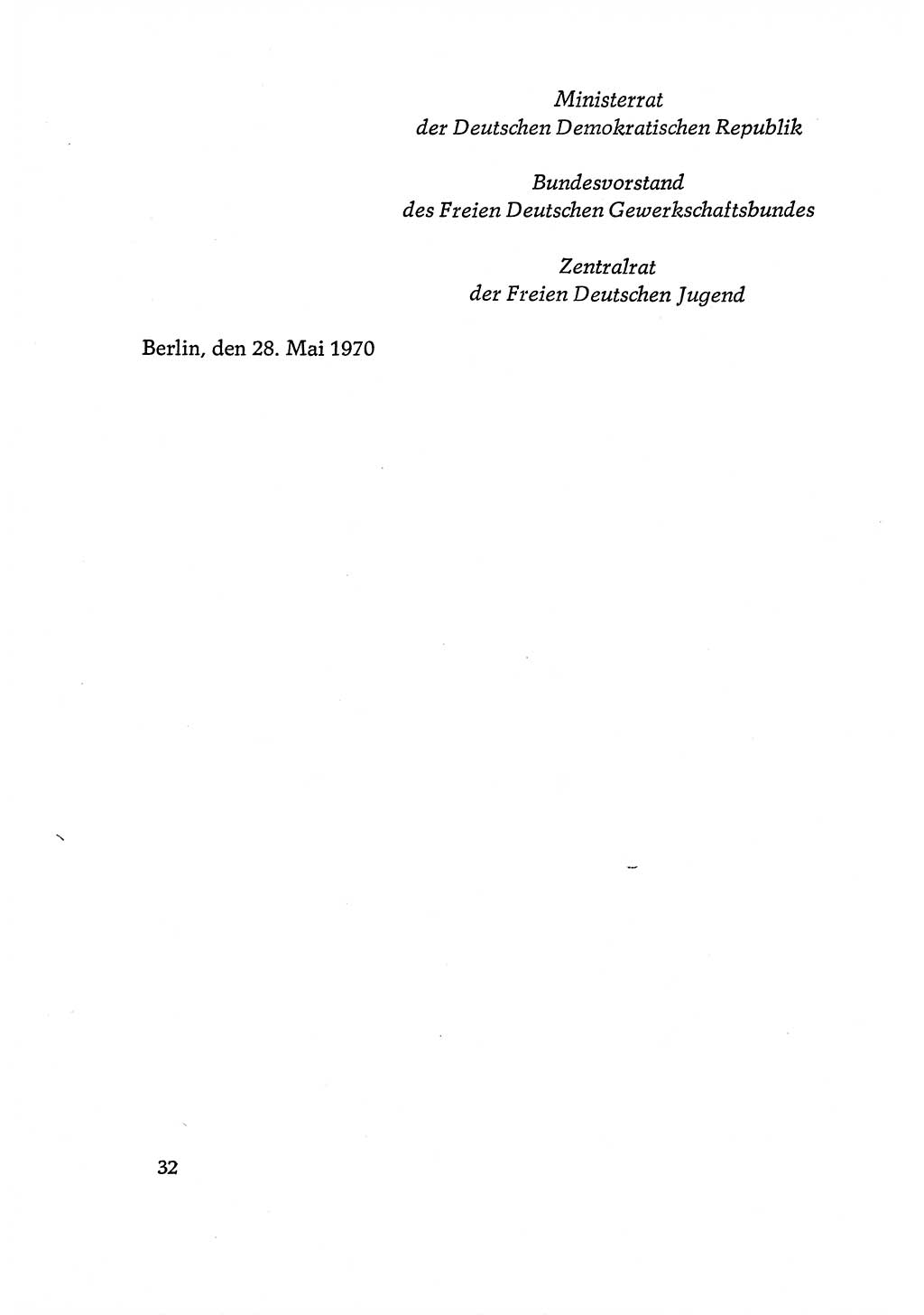 Dokumente der Sozialistischen Einheitspartei Deutschlands (SED) [Deutsche Demokratische Republik (DDR)] 1970-1971, Seite 32 (Dok. SED DDR 1970-1971, S. 32)