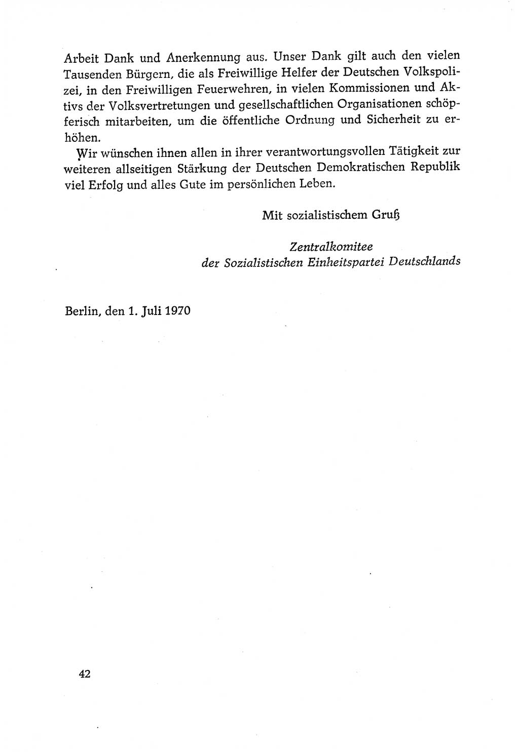 Dokumente der Sozialistischen Einheitspartei Deutschlands (SED) [Deutsche Demokratische Republik (DDR)] 1970-1971, Seite 42 (Dok. SED DDR 1970-1971, S. 42)