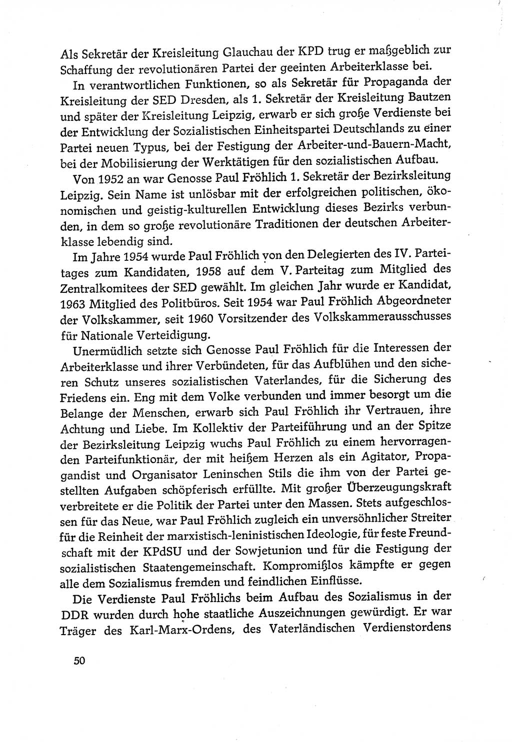 Dokumente der Sozialistischen Einheitspartei Deutschlands (SED) [Deutsche Demokratische Republik (DDR)] 1970-1971, Seite 50 (Dok. SED DDR 1970-1971, S. 50)