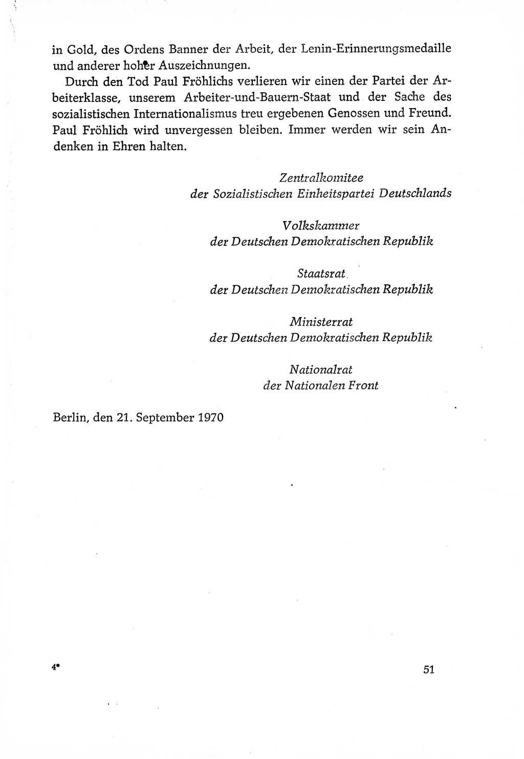 Dokumente der Sozialistischen Einheitspartei Deutschlands (SED) [Deutsche Demokratische Republik (DDR)] 1970-1971, Seite 51 (Dok. SED DDR 1970-1971, S. 51)