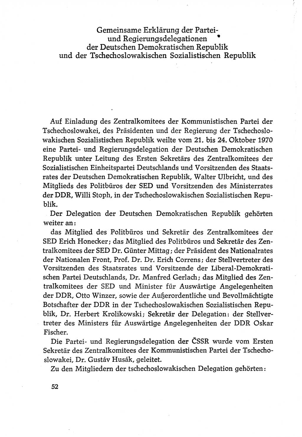 Dokumente der Sozialistischen Einheitspartei Deutschlands (SED) [Deutsche Demokratische Republik (DDR)] 1970-1971, Seite 52 (Dok. SED DDR 1970-1971, S. 52)