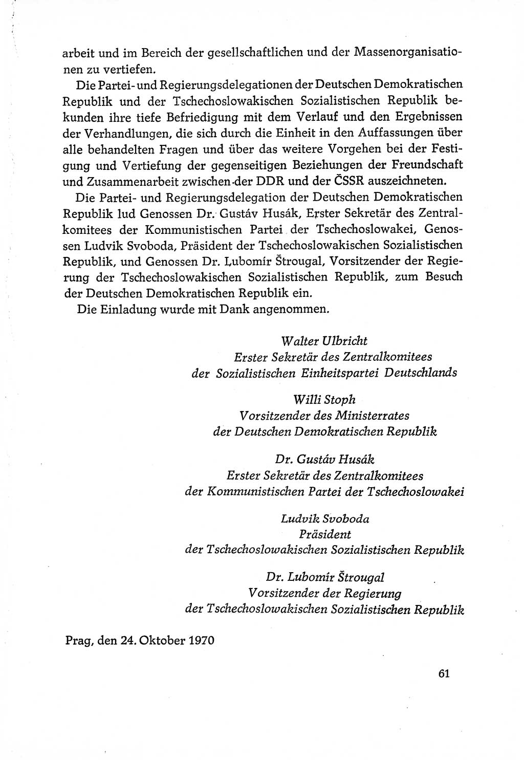 Dokumente der Sozialistischen Einheitspartei Deutschlands (SED) [Deutsche Demokratische Republik (DDR)] 1970-1971, Seite 61 (Dok. SED DDR 1970-1971, S. 61)