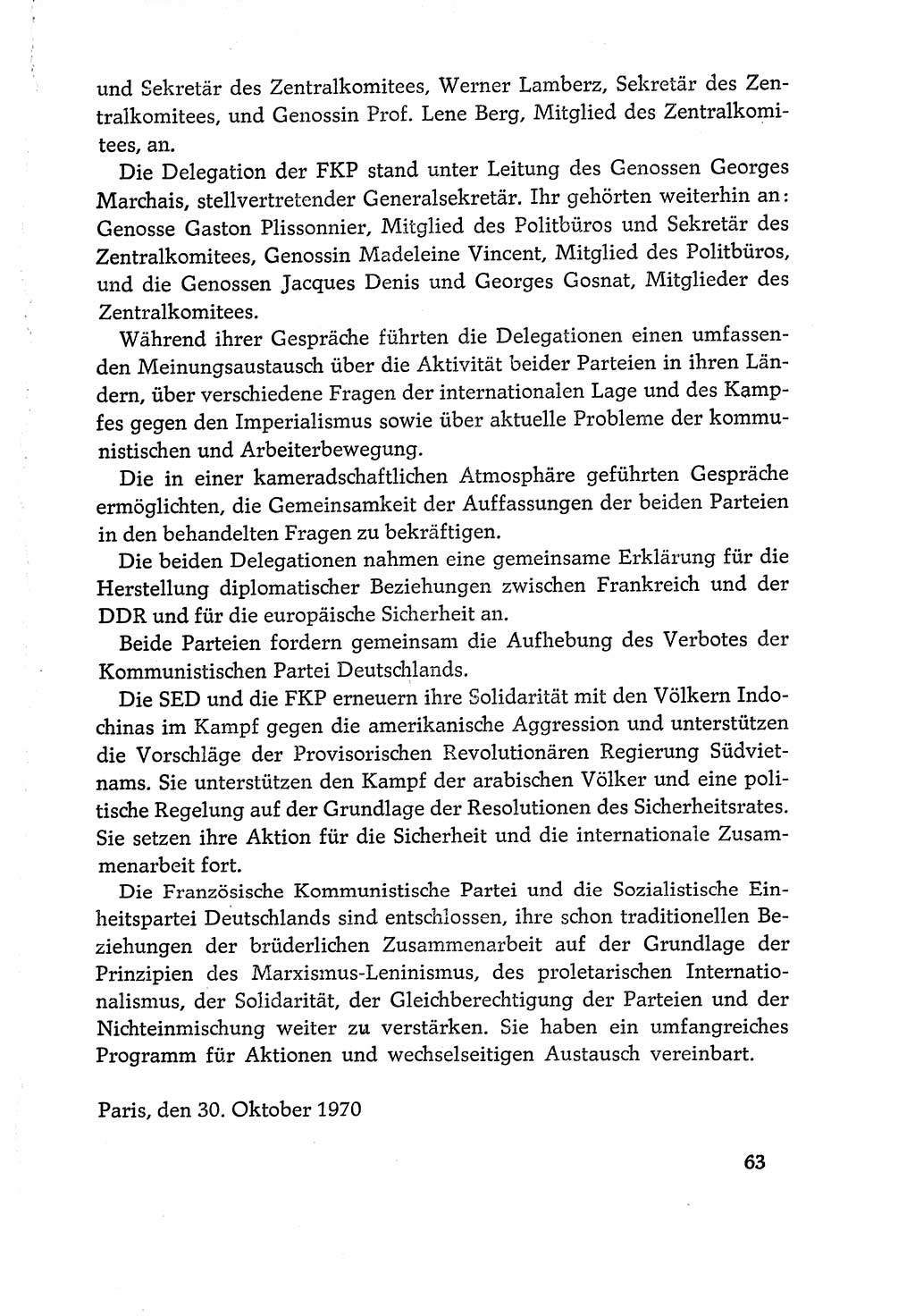 Dokumente der Sozialistischen Einheitspartei Deutschlands (SED) [Deutsche Demokratische Republik (DDR)] 1970-1971, Seite 63 (Dok. SED DDR 1970-1971, S. 63)