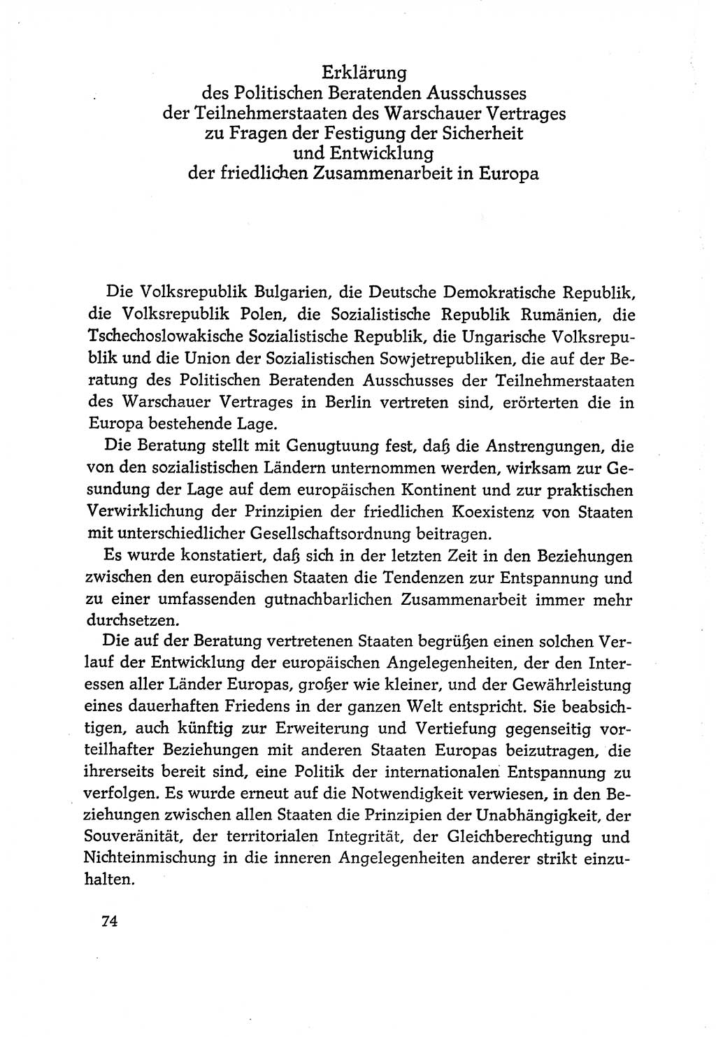 Dokumente der Sozialistischen Einheitspartei Deutschlands (SED) [Deutsche Demokratische Republik (DDR)] 1970-1971, Seite 74 (Dok. SED DDR 1970-1971, S. 74)