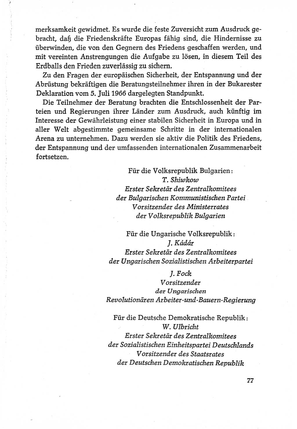Dokumente der Sozialistischen Einheitspartei Deutschlands (SED) [Deutsche Demokratische Republik (DDR)] 1970-1971, Seite 77 (Dok. SED DDR 1970-1971, S. 77)