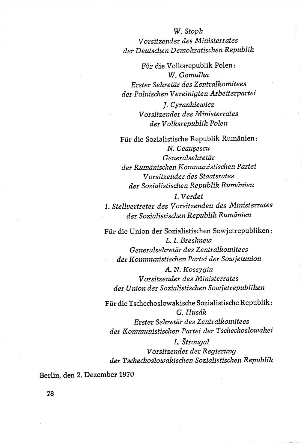 Dokumente der Sozialistischen Einheitspartei Deutschlands (SED) [Deutsche Demokratische Republik (DDR)] 1970-1971, Seite 78 (Dok. SED DDR 1970-1971, S. 78)