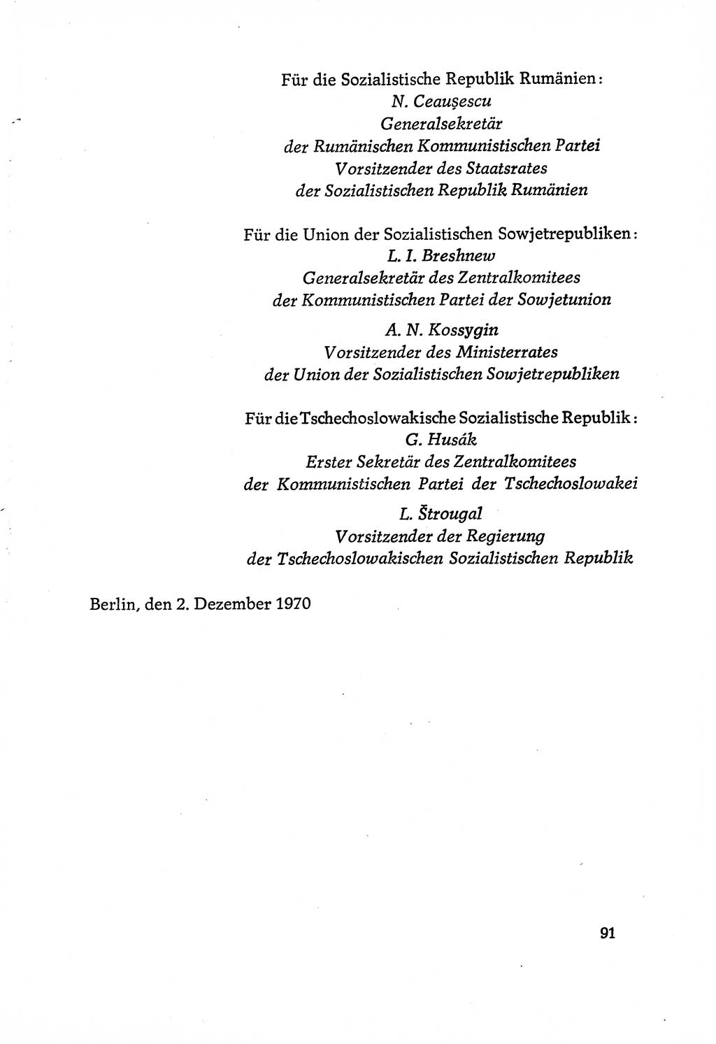 Dokumente der Sozialistischen Einheitspartei Deutschlands (SED) [Deutsche Demokratische Republik (DDR)] 1970-1971, Seite 91 (Dok. SED DDR 1970-1971, S. 91)