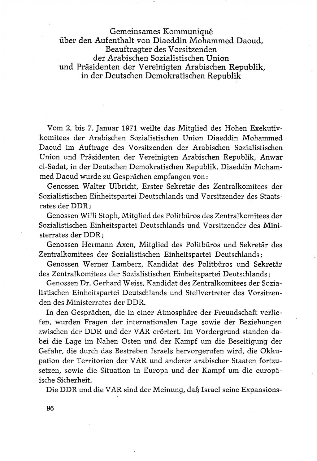 Dokumente der Sozialistischen Einheitspartei Deutschlands (SED) [Deutsche Demokratische Republik (DDR)] 1970-1971, Seite 96 (Dok. SED DDR 1970-1971, S. 96)