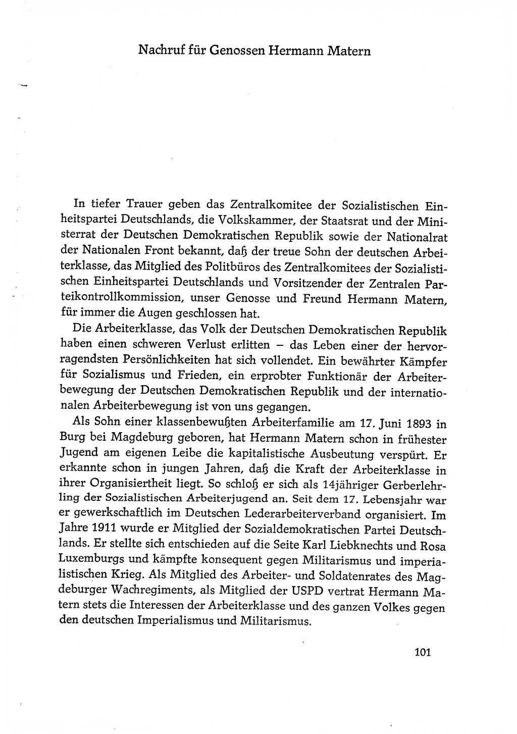 Dokumente der Sozialistischen Einheitspartei Deutschlands (SED) [Deutsche Demokratische Republik (DDR)] 1970-1971, Seite 101 (Dok. SED DDR 1970-1971, S. 101)