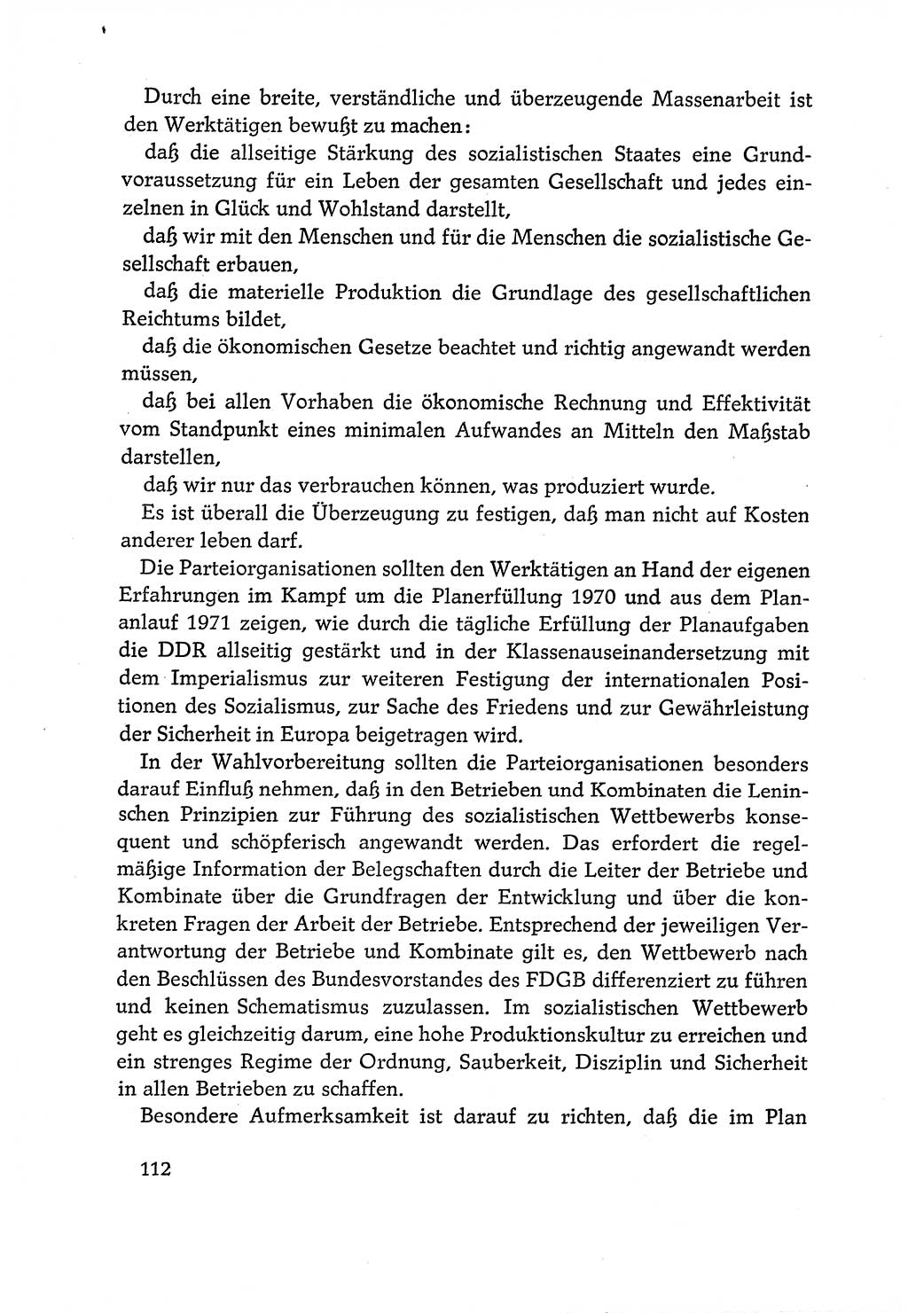 Dokumente der Sozialistischen Einheitspartei Deutschlands (SED) [Deutsche Demokratische Republik (DDR)] 1970-1971, Seite 112 (Dok. SED DDR 1970-1971, S. 112)