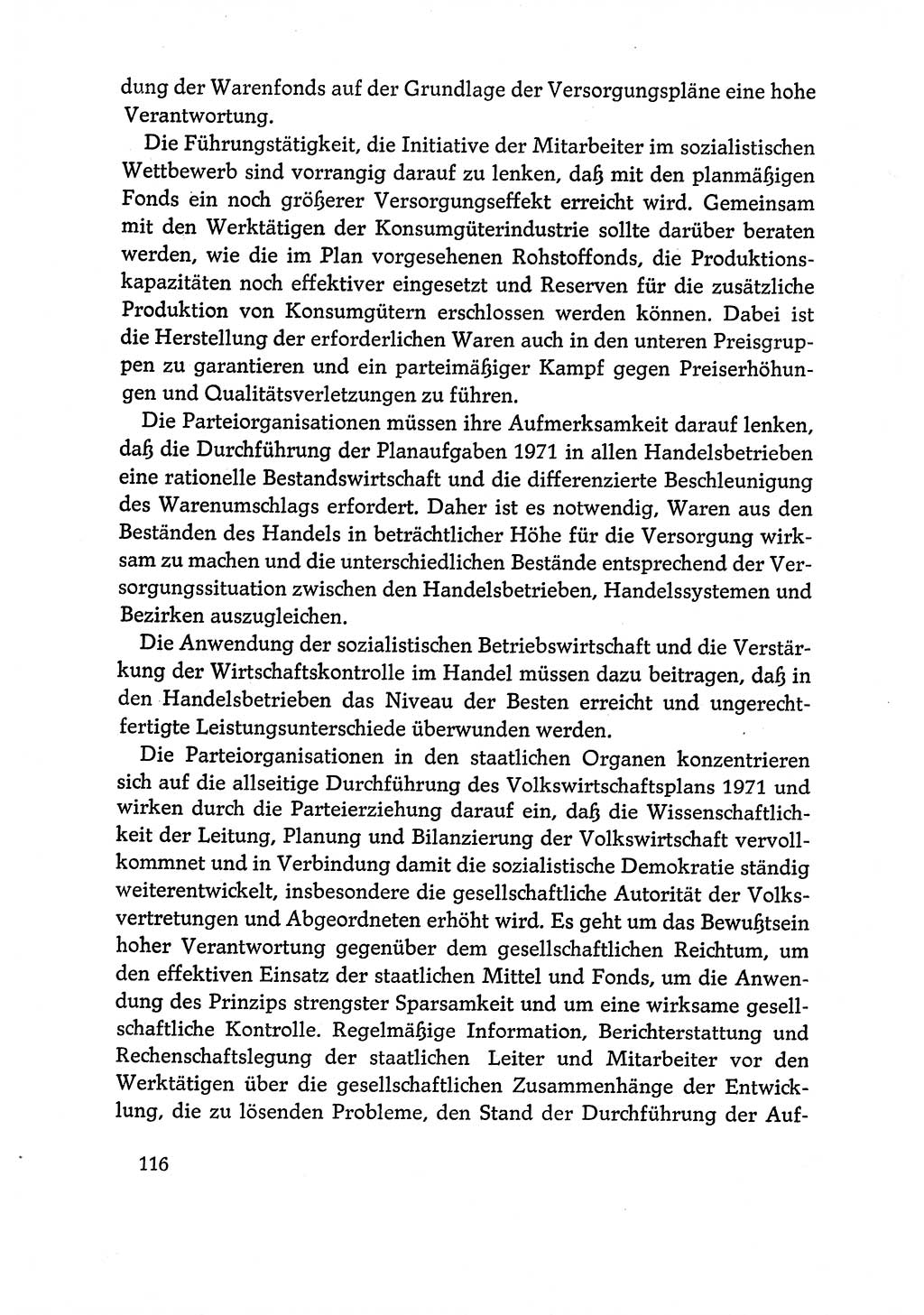 Dokumente der Sozialistischen Einheitspartei Deutschlands (SED) [Deutsche Demokratische Republik (DDR)] 1970-1971, Seite 116 (Dok. SED DDR 1970-1971, S. 116)