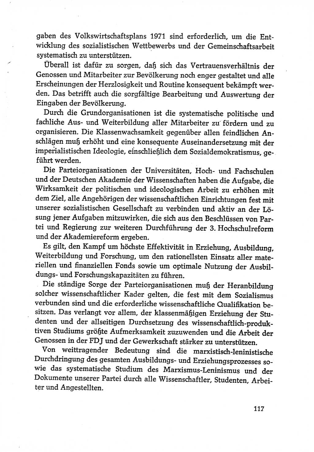Dokumente der Sozialistischen Einheitspartei Deutschlands (SED) [Deutsche Demokratische Republik (DDR)] 1970-1971, Seite 117 (Dok. SED DDR 1970-1971, S. 117)