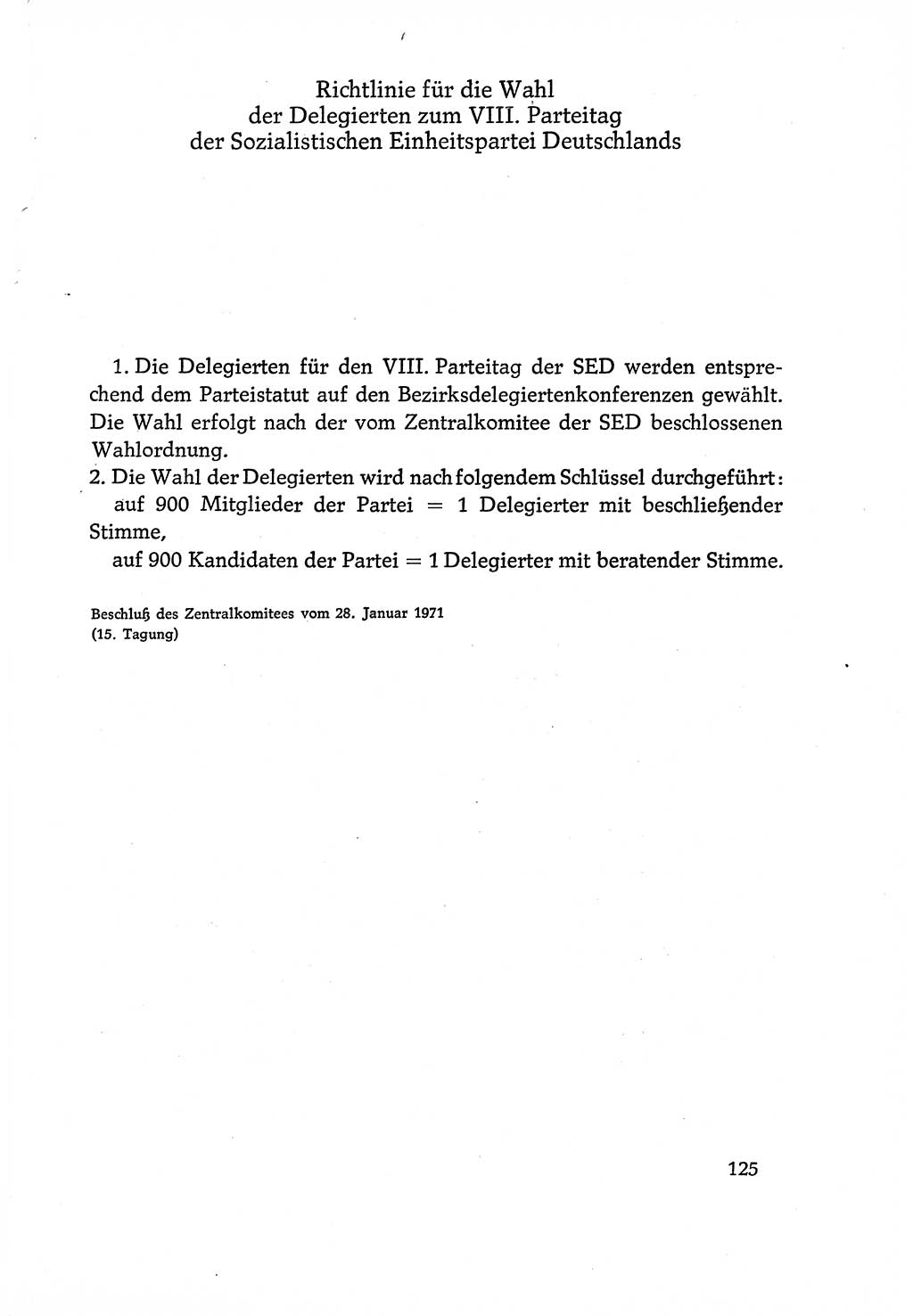 Dokumente der Sozialistischen Einheitspartei Deutschlands (SED) [Deutsche Demokratische Republik (DDR)] 1970-1971, Seite 125 (Dok. SED DDR 1970-1971, S. 125)