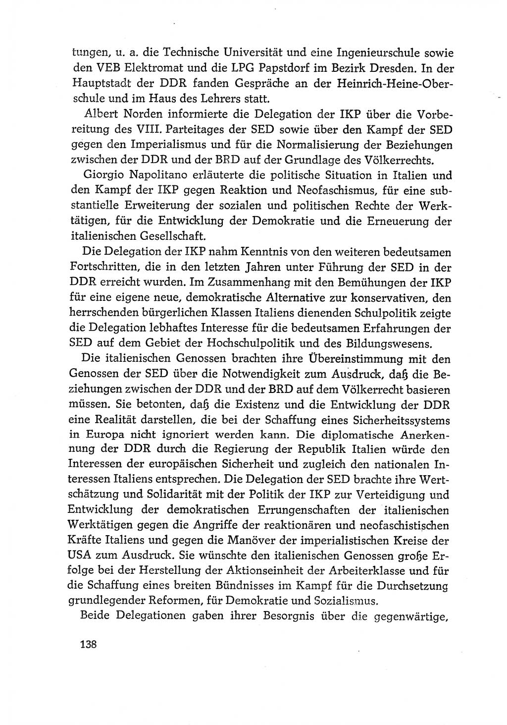 Dokumente der Sozialistischen Einheitspartei Deutschlands (SED) [Deutsche Demokratische Republik (DDR)] 1970-1971, Seite 138 (Dok. SED DDR 1970-1971, S. 138)