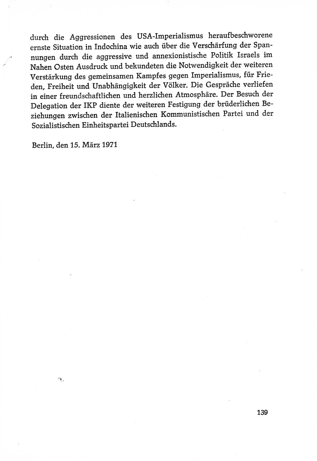 Dokumente der Sozialistischen Einheitspartei Deutschlands (SED) [Deutsche Demokratische Republik (DDR)] 1970-1971, Seite 139 (Dok. SED DDR 1970-1971, S. 139)