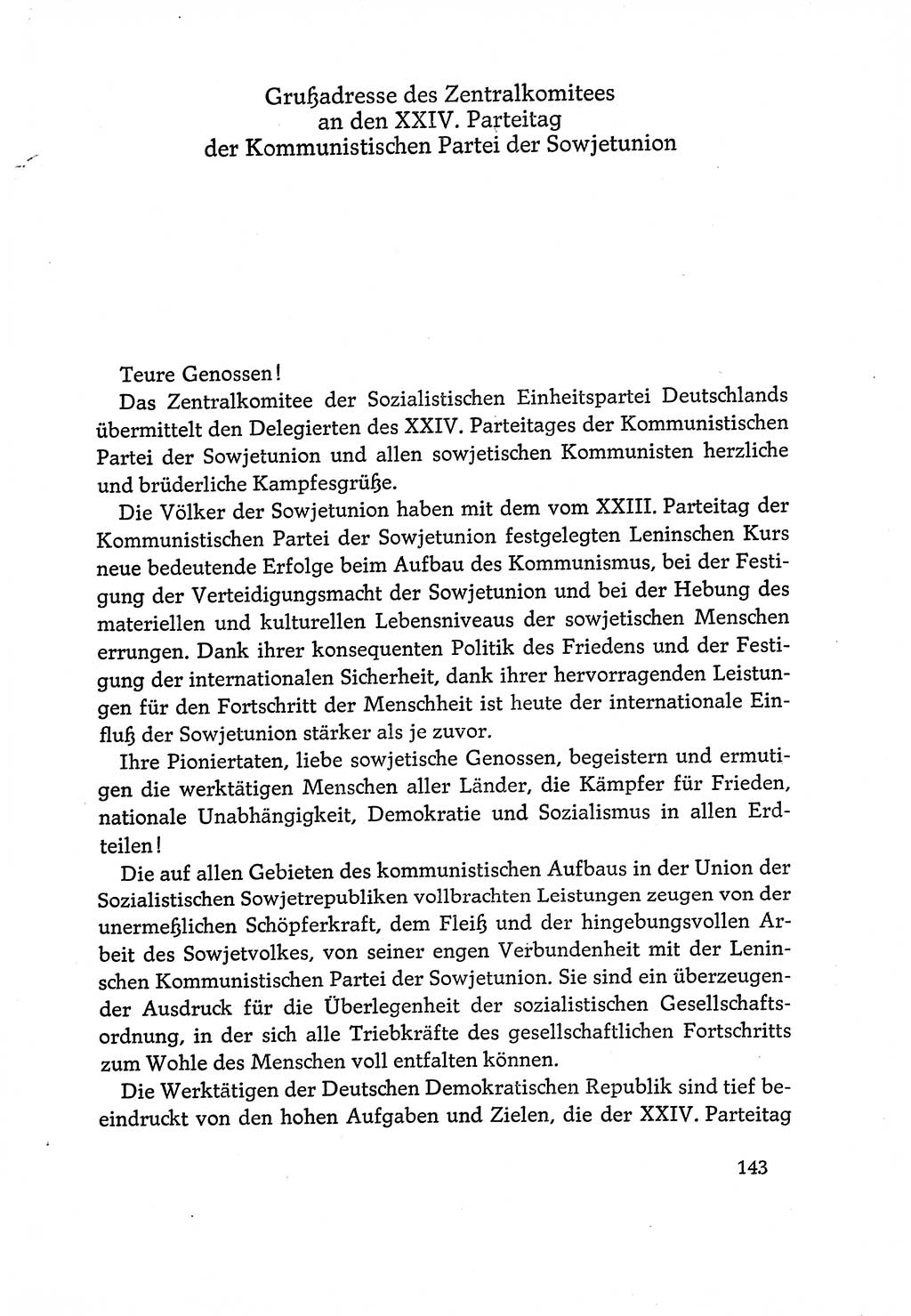 Dokumente der Sozialistischen Einheitspartei Deutschlands (SED) [Deutsche Demokratische Republik (DDR)] 1970-1971, Seite 143 (Dok. SED DDR 1970-1971, S. 143)