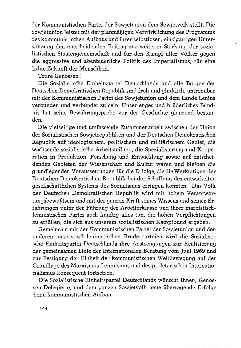 Dokumente der Sozialistischen Einheitspartei Deutschlands (SED) [Deutsche Demokratische Republik (DDR)] 1970-1971, Seite 144 (Dok. SED DDR 1970-1971, S. 144)