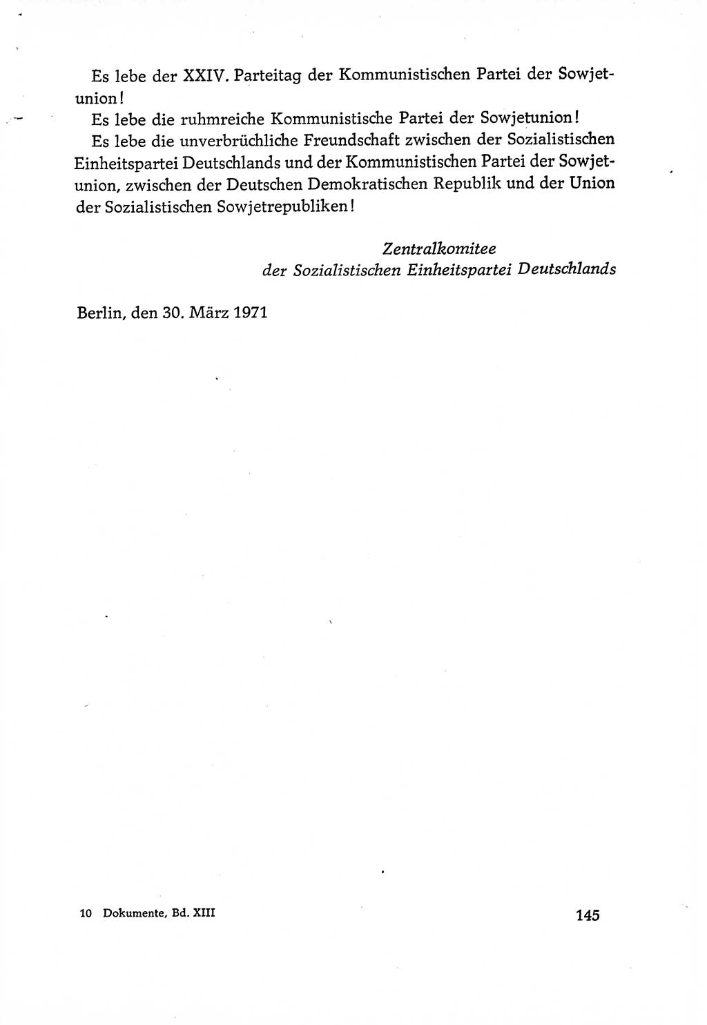 Dokumente der Sozialistischen Einheitspartei Deutschlands (SED) [Deutsche Demokratische Republik (DDR)] 1970-1971, Seite 145 (Dok. SED DDR 1970-1971, S. 145)