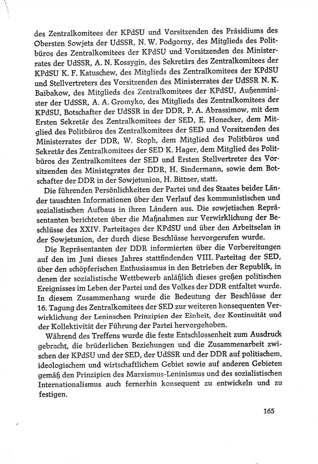 Dokumente der Sozialistischen Einheitspartei Deutschlands (SED) [Deutsche Demokratische Republik (DDR)] 1970-1971, Seite 165 (Dok. SED DDR 1970-1971, S. 165)