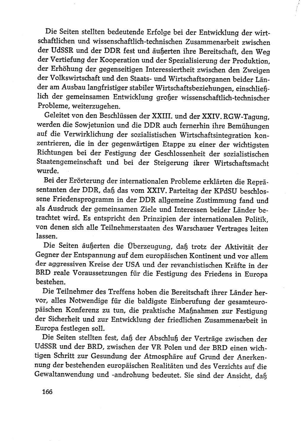 Dokumente der Sozialistischen Einheitspartei Deutschlands (SED) [Deutsche Demokratische Republik (DDR)] 1970-1971, Seite 166 (Dok. SED DDR 1970-1971, S. 166)