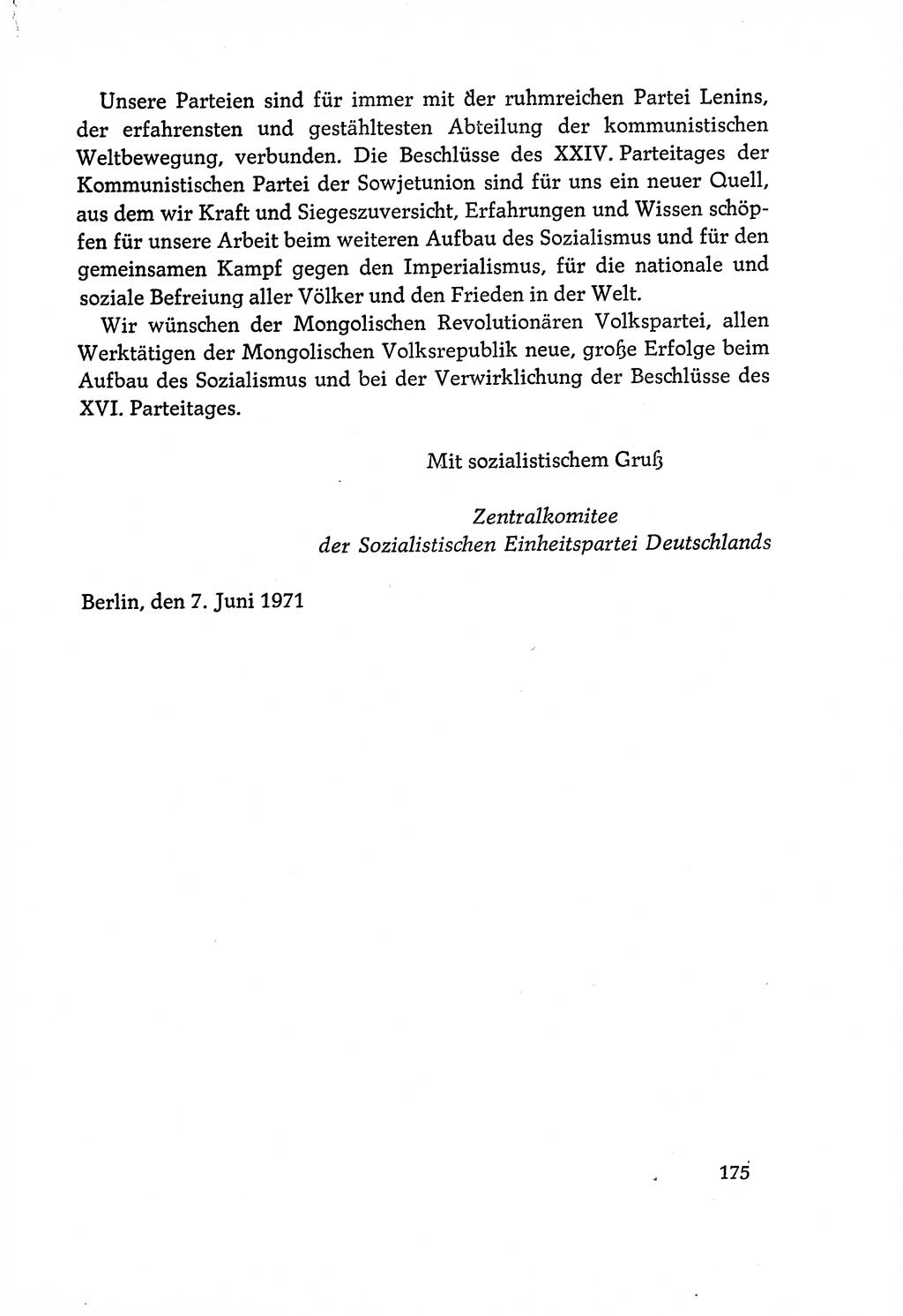 Dokumente der Sozialistischen Einheitspartei Deutschlands (SED) [Deutsche Demokratische Republik (DDR)] 1970-1971, Seite 175 (Dok. SED DDR 1970-1971, S. 175)