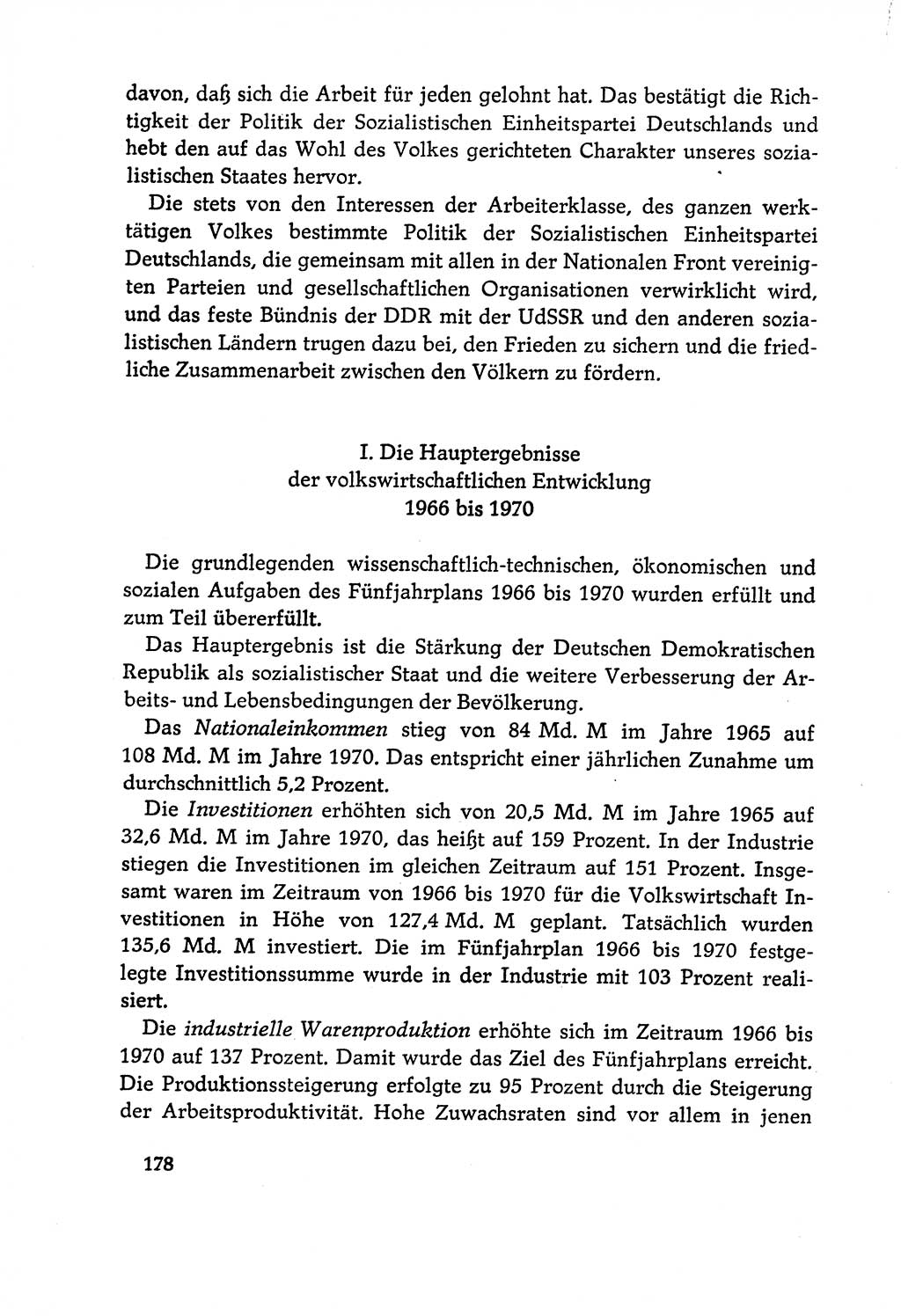 Dokumente der Sozialistischen Einheitspartei Deutschlands (SED) [Deutsche Demokratische Republik (DDR)] 1970-1971, Seite 178 (Dok. SED DDR 1970-1971, S. 178)