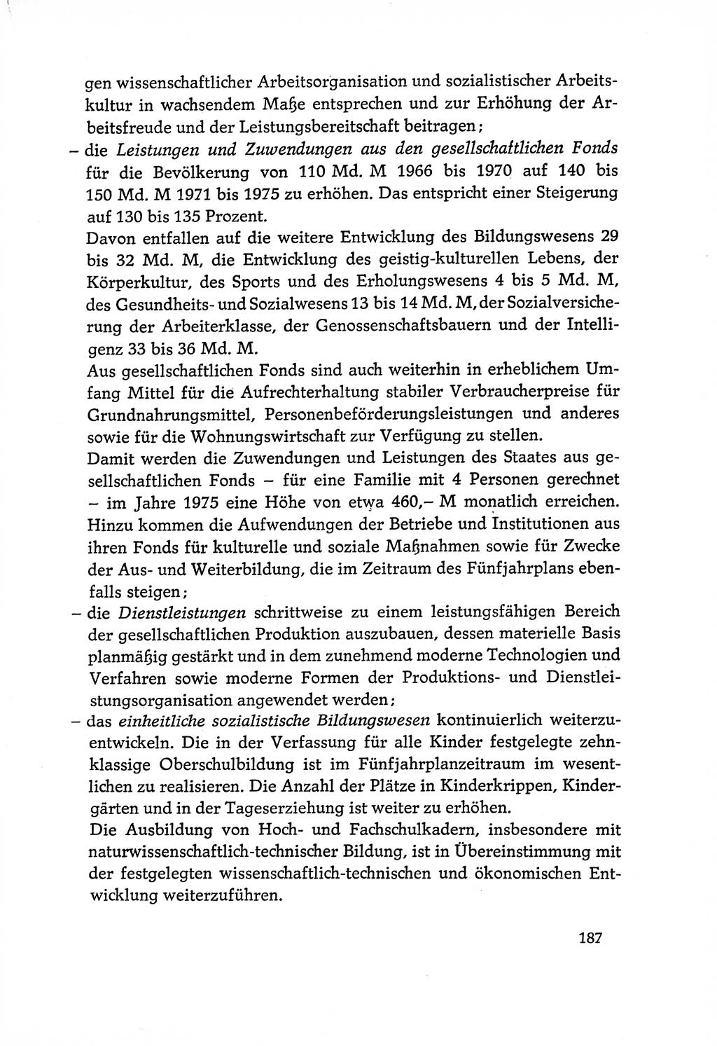 Dokumente der Sozialistischen Einheitspartei Deutschlands (SED) [Deutsche Demokratische Republik (DDR)] 1970-1971, Seite 187 (Dok. SED DDR 1970-1971, S. 187)
