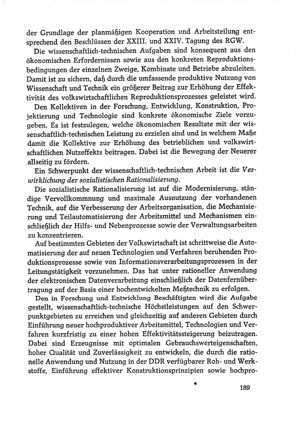 Dokumente der Sozialistischen Einheitspartei Deutschlands (SED) [Deutsche Demokratische Republik (DDR)] 1970-1971, Seite 189 (Dok. SED DDR 1970-1971, S. 189)